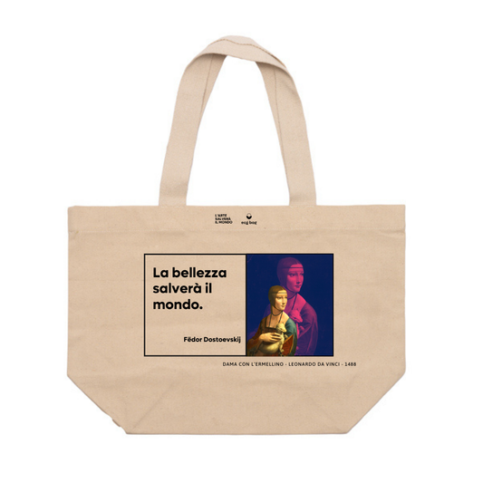 Shopping Bag EcoMax  "Speranza" Dostoevskij/Leonardo Da Vinci