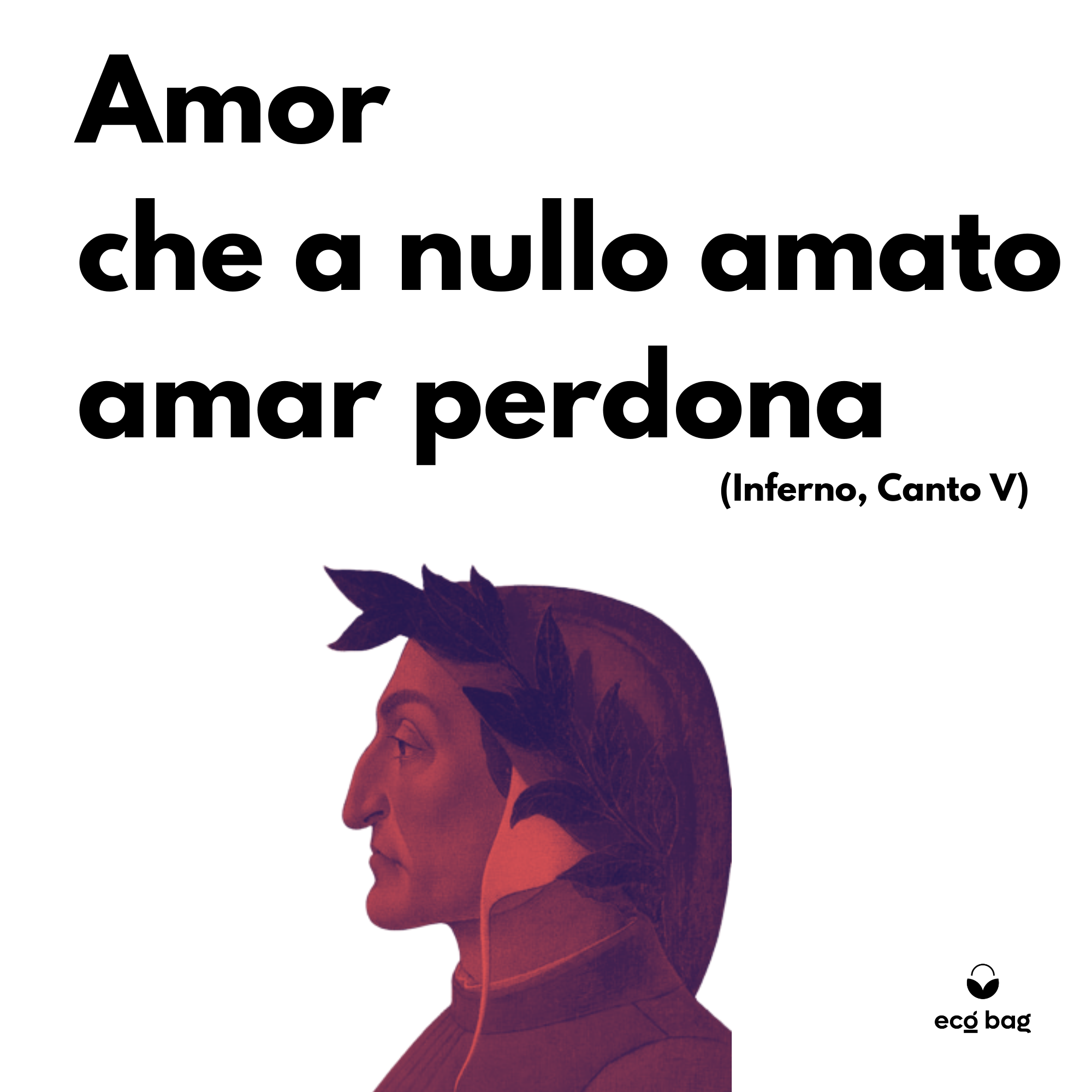 Shopping Bag  EcoMax "Amare" Dante Alighieri