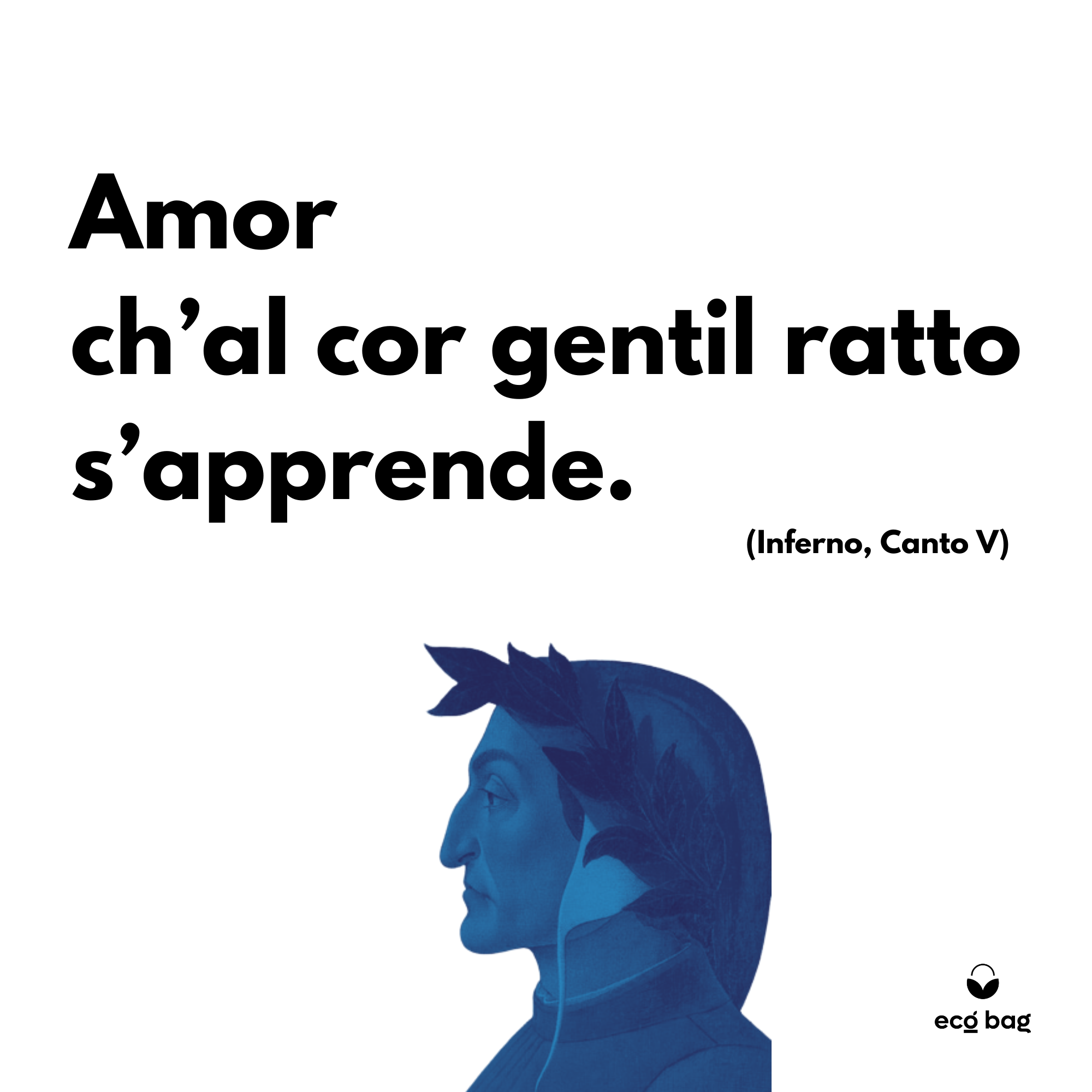 Shopping Bag EcoMax "Cuore" Dante Alighieri