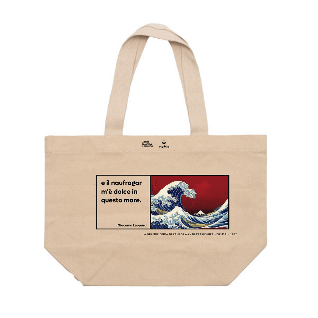 Shopping Bag Eco Max "Infinito" Leopardi/Hokusai